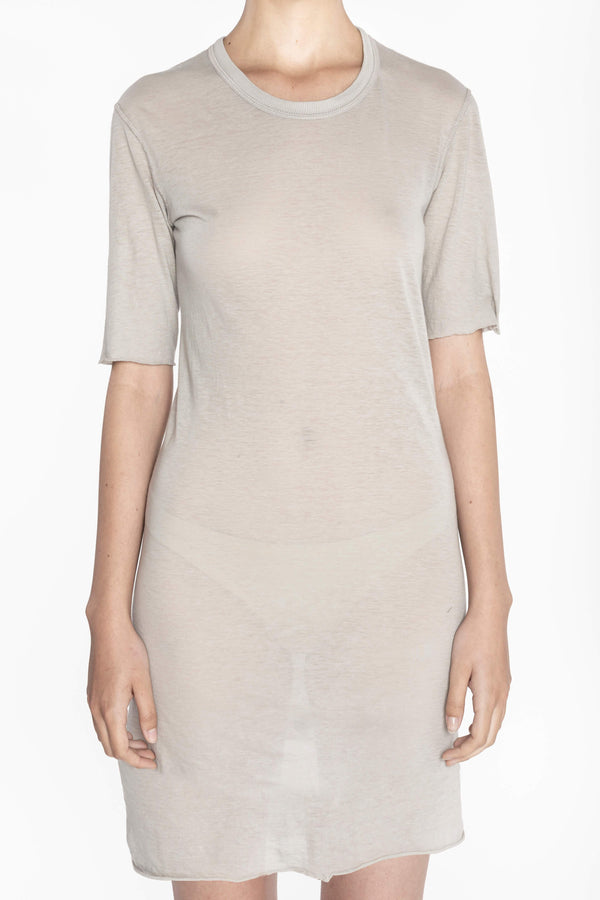 Boris Bidjan Saberi WTS1 series long hand-dyed short-sleeved cotton T-shirt WTS1.LONG FTT00001-HUI gray